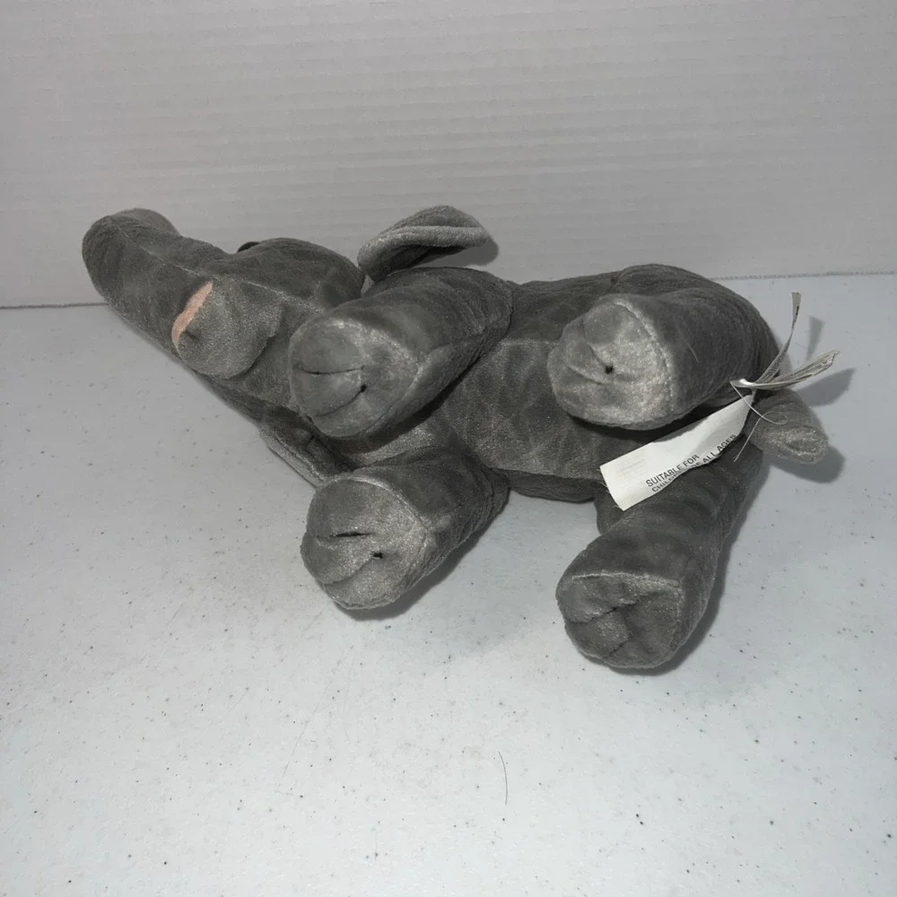 Elephant Plush Beanbag Textured Gray 10